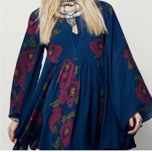 Free People Poppy Fields Forever Mini Dress